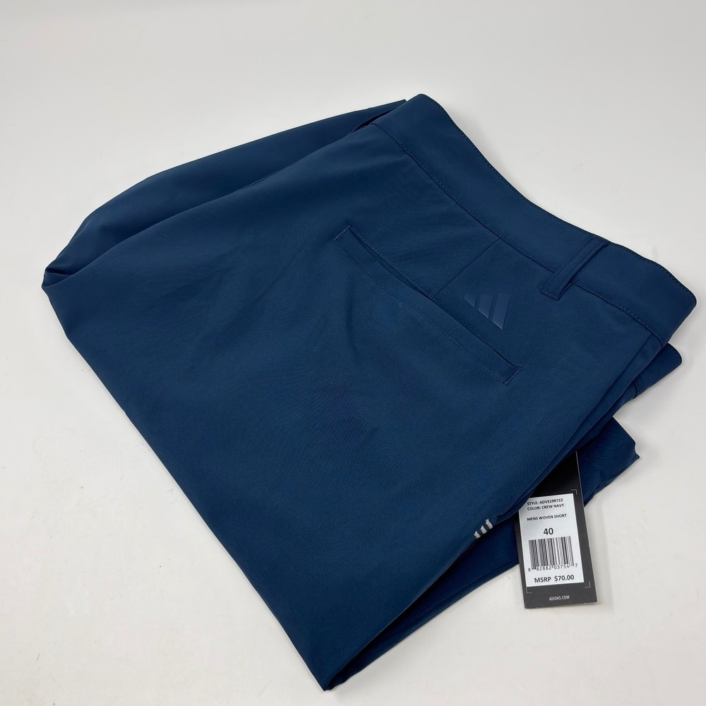 adidas Men's Woven Shorts Size 40 Crew Navy 8.5" Inseam NWT ADVR0838